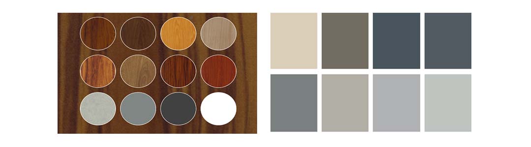 Aluminium battens colors